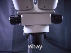Lab Trinocular Widefield Stereo Zoom Microscope + Boom Stand 0.5x Objective Lens