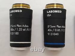 Labomed Set Of 4 USA Microscope Objective Lens Obo