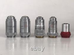 Leica 2x NPL 40/0.65 170/0.17 + Zeiss Ph2/40 & Ph3/63 Microscope Objective Lens