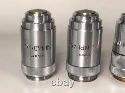 Leica 2x NPL 40/0.65 170/0.17 + Zeiss Ph2/40 & Ph3/63 Microscope Objective Lens