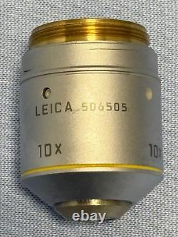 Leica 506505 HC PL FLUOTAR 10x/0.30? /-/D Microscope Objective Lens 416GE/05