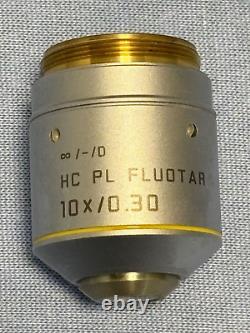 Leica 506505 HC PL FLUOTAR 10x/0.30? /-/D Microscope Objective Lens 416GE/05