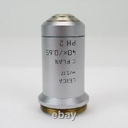 Leica C Plan 40x/0.65? /0.17 Ph2 Phase Contrast Microscope Objective 506080