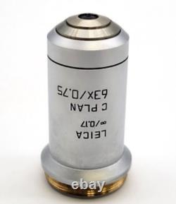 Leica C Plan 63x/0.75 Microscope Objective Lens Infinity? /0.17 506100 LAB