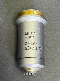 Leica C Plan 63x/0.75 Microscope Objective Lens Infinity? /0.17 506100 LAB