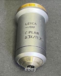 Leica C Plan 63x/0.75 Microscope Objective Lens Infinity? /0.17 506100 LAB