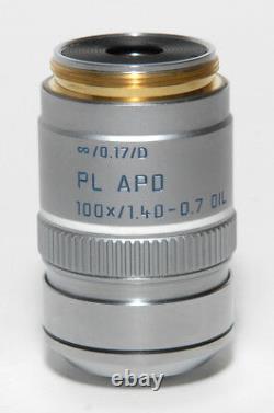 Leica PL APO 100x 1.40 0.70 IRIS /0.17/D Microscope Objective Lens DIC BF M25