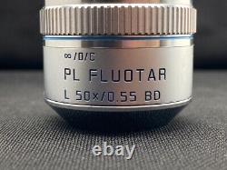 Leica PL Fluotar L 50x/0.55 BD Microscope Objective Lens BF DF