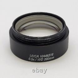 Leica Stereo Microscope Objective 0.5x WD 200mm Lens 10446318 S-Series