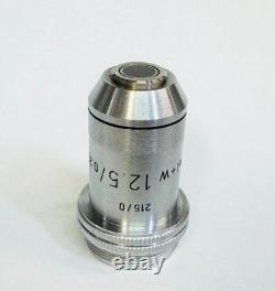 Leitz 12.5X/0.25 W P Water Immersion Polarizing Microscope Objective Lens 215mm