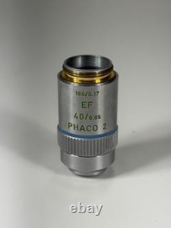Leitz 519769 EF 40x PHACO 2 Microscope Objective Lens EF 40/0.65 160/0.17