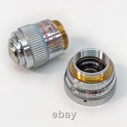 Leitz 559223 NPL Fluotar 50x/0.85 Microscope Objective with 553395 P Lens Adapter