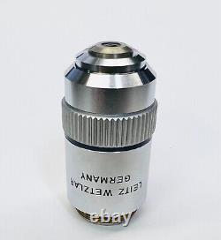 Leitz FL 63X/0.85 Fluorite Microscope Objective Lens 160mm