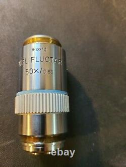 Leitz Laborlux Hl Leitz Wetzlar Npl Floutar 50x/0.85 Microscope Objective Lens