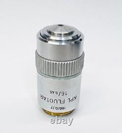 Leitz NPL Fluotar 16X0.45 Microscope Objective Lens 160mm