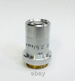 Leitz PL Plan 2.5X/0.08 P Polarizing Microscope Objective Lens 170mm