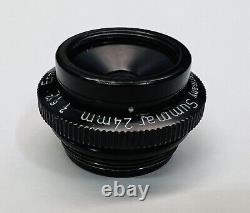 Leitz Summar 24mm / f4.5 rms & M39 Adapter Camera Microscope Objective Lens