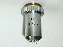 Leitz Wetzlar 10/0.25 170/- Microscope Objective Lens