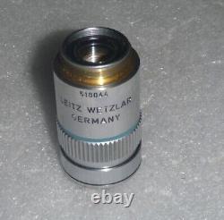 Leitz Wetzlar 518044 PL Fluotar 50/1.00 Oil 160/- Microscope Objective Lens