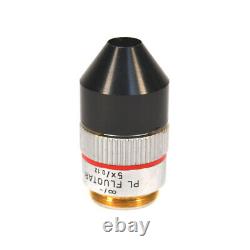 Leitz Wetzlar 567008 PL Fluotar 5X/0.12 Microscope Objective Lens Germany