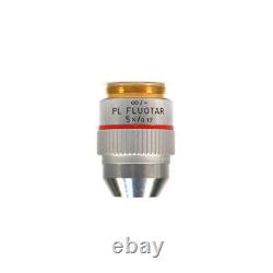 Leitz Wetzlar 567008 PL Fluotar 5X/0.12 Microscope Objective Lens Infinity