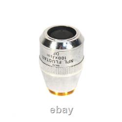 Leitz Wetzlar 569272 NPL Fluotar 100X/0.90 DF Microscope Objective Lens