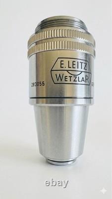 Leitz Wetzlar Fl Oel 100X 1.36 Oil Microscope Objective Lens Vintage Tested