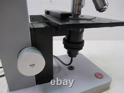 Leitz Wetzlar HM-LUX Binocular Microscope with 4 Objective Lenses German Quality