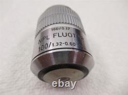 Leitz Wetzlar NPL FLUOTAR 100x 1.32-0.60 Oil Microscope Objective Lens 160mm
