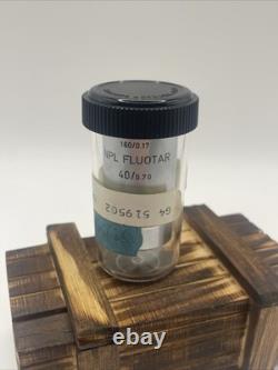Leitz Wetzlar NPL Fluotar 40X/0.70 Microscope Objective Lens Fluorite 160/0.17