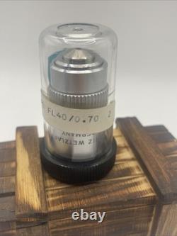 Leitz Wetzlar NPL Fluotar 40X/0.70 Microscope Objective Lens Fluorite 160/0.17