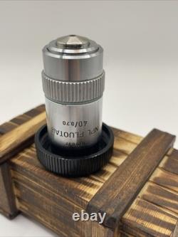 Leitz Wetzlar NPL Fluotar 40X/0.70 Microscope Objective Lens Fluorite 160/0.17
