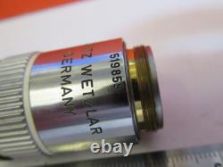 Leitz Wetzlar Objective Plan 100x /160 Lens Microscope Part As Pictured &b2-a-28