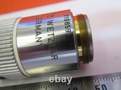 Leitz Wetzlar Objective Plan 100x /160 Lens Microscope Part As Pictured &b2-a-28