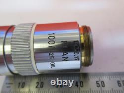Leitz Wetzlar Objective Plan 100x /160 Lens Microscope Part As Pictured &b2-a-28