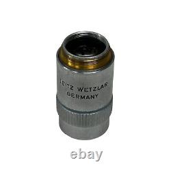 Leitz Wetzlar PL 80x / 0.95 Infinity Microscope Objective Lens Made in Germany
