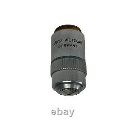 Leitz Wetzlar PL 80x / 0.95 Infinity Microscope Objective Lens Made in Germany