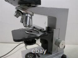 Leitz Wetzlar SM-LUX Binocular Lab Microscope 4 Objective Lenses & Eyepieces