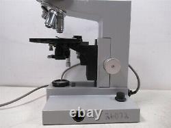Leitz Wetzlar SM-LUX Binocular Lab Microscope 4 Objective Lenses & Eyepieces