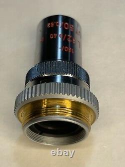 Leitz Wetzlar UT L32/0.40 50/0.62 Microscope Objective Lens + Iris Collar