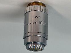 Lot Of 3 Leitz Lens Objective (oel 10/0.45 170/-) (pl Apo Oel 100/1.32 170/0.17)