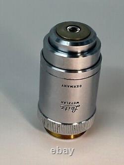 Lot Of 3 Leitz Lens Objective (oel 10/0.45 170/-) (pl Apo Oel 100/1.32 170/0.17)