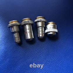 Lot Of 4 Leitz Wetzlar Microscope PHACO Contrast Objective Lens / Lenses