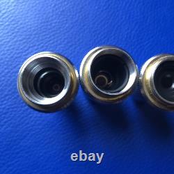 Lot Of 4 Leitz Wetzlar Microscope PHACO Contrast Objective Lens / Lenses