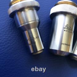 Lot Of 4 Leitz Wetzlar Microscope PHACO Contrast Objective Lens / Lenses