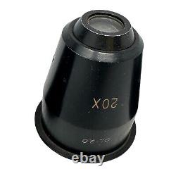 Lot of 3 Vintage Microscope Objective Lenses 50X 20X 10X Used