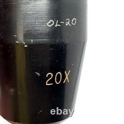 Lot of 3 Vintage Microscope Objective Lenses 50X 20X 10X Used