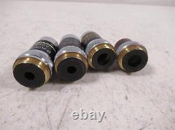 Lot of 4 Parco ACHRO Microscope Objective Lenses 100x 40x 10x 4x