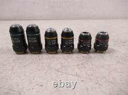 Lot of 6 K-A-V Microscope Objective Lenses 40x, 10x and 4x