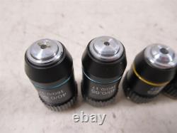 Lot of 6 K-A-V Microscope Objective Lenses 40x, 10x and 4x